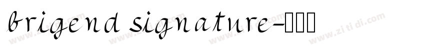 brigend signature字体转换